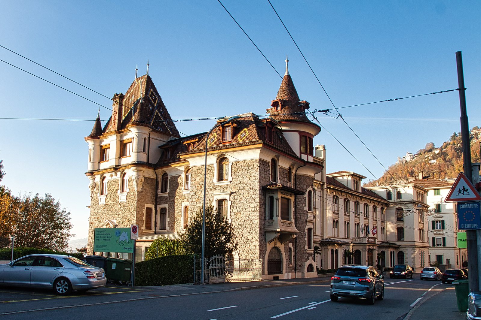 Belle-Époque school campus on Avenue de Chillon in Territet, Montreux, the former Institut Monte Rosa and the future Eastwood Montreux